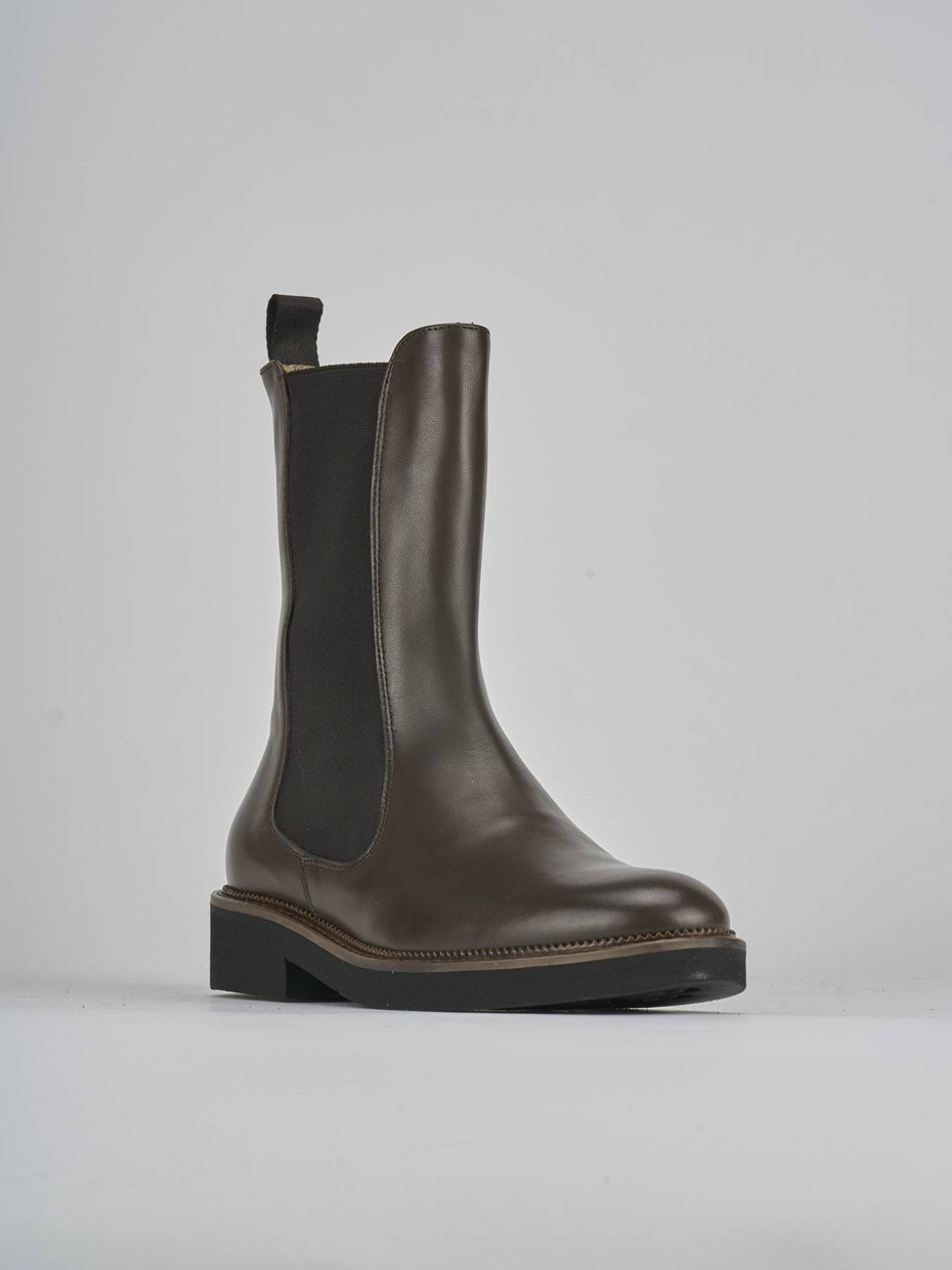 Stivaletti tacco 2cm pelle testa