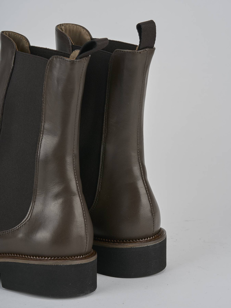 Stivaletti tacco 2cm pelle testa