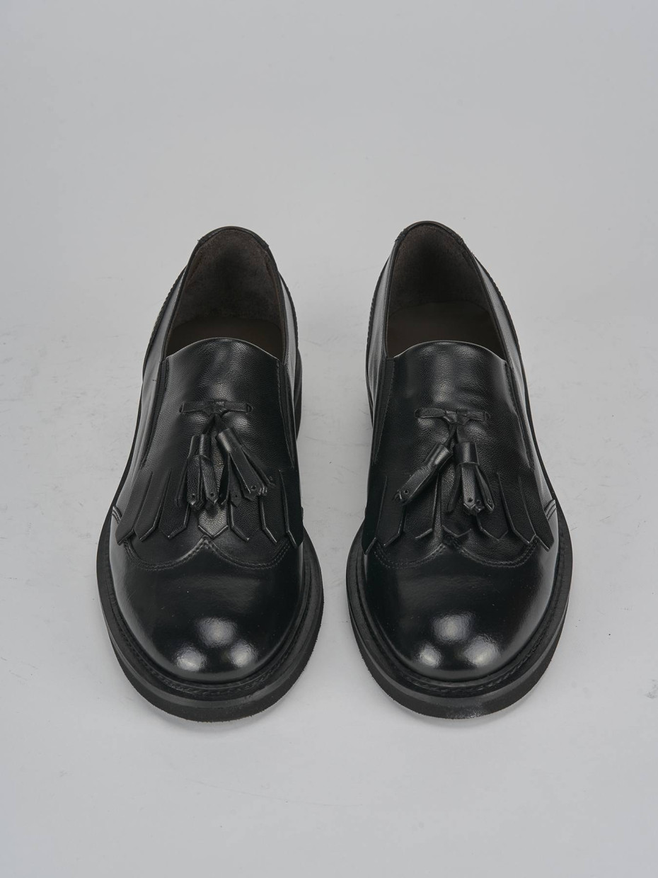 Stringate tacco 2cm pelle nero