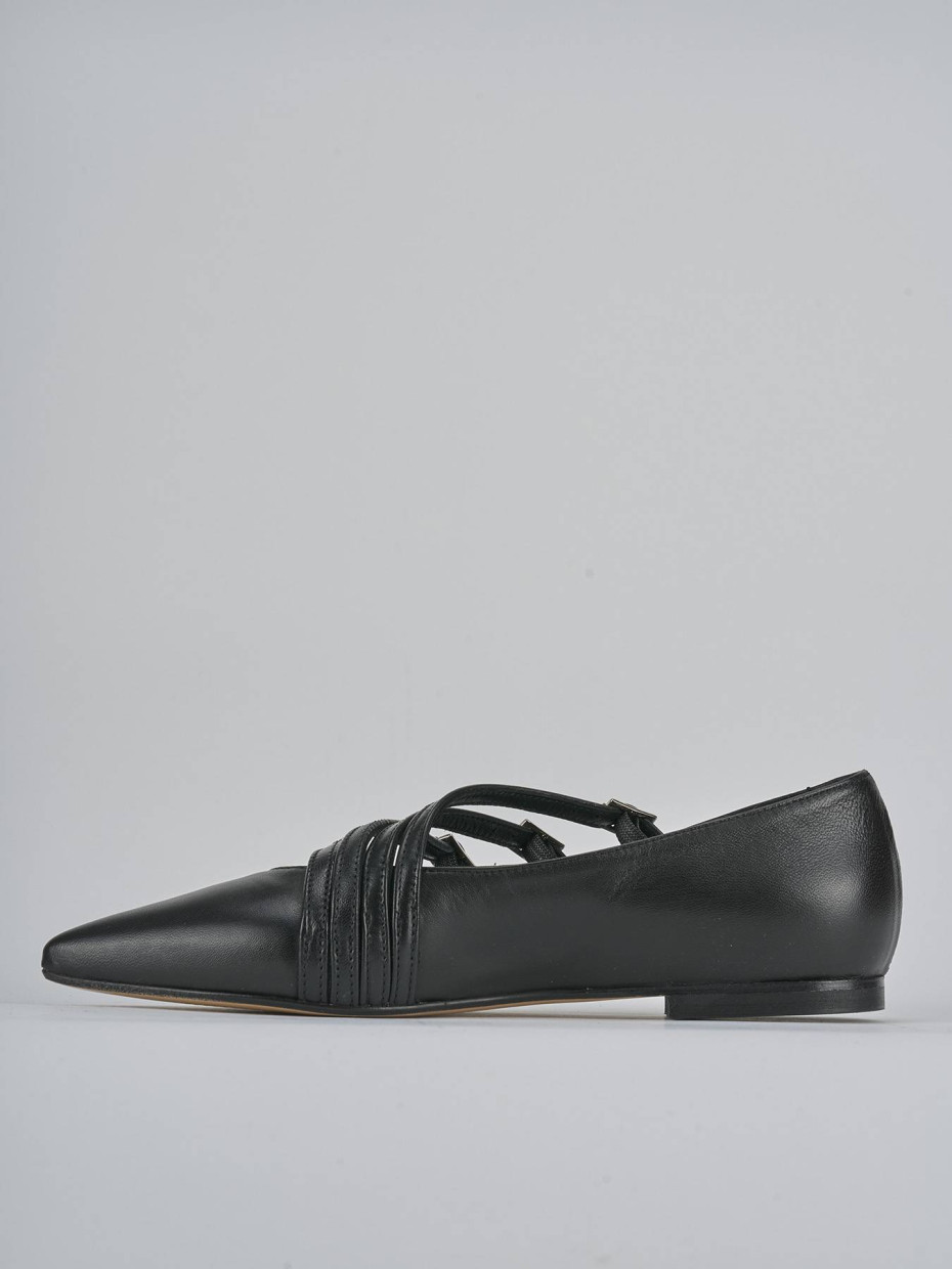 Ballerine tacco 1cm pelle nero