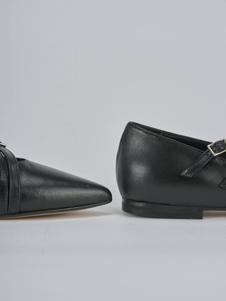 Ballerine tacco 1cm pelle nero