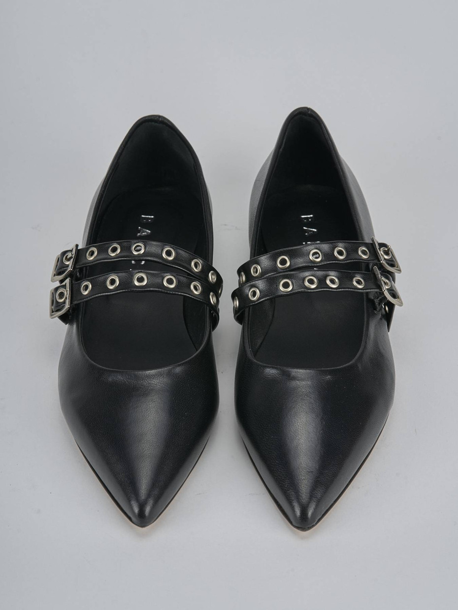 Ballerine tacco 1cm pelle nero