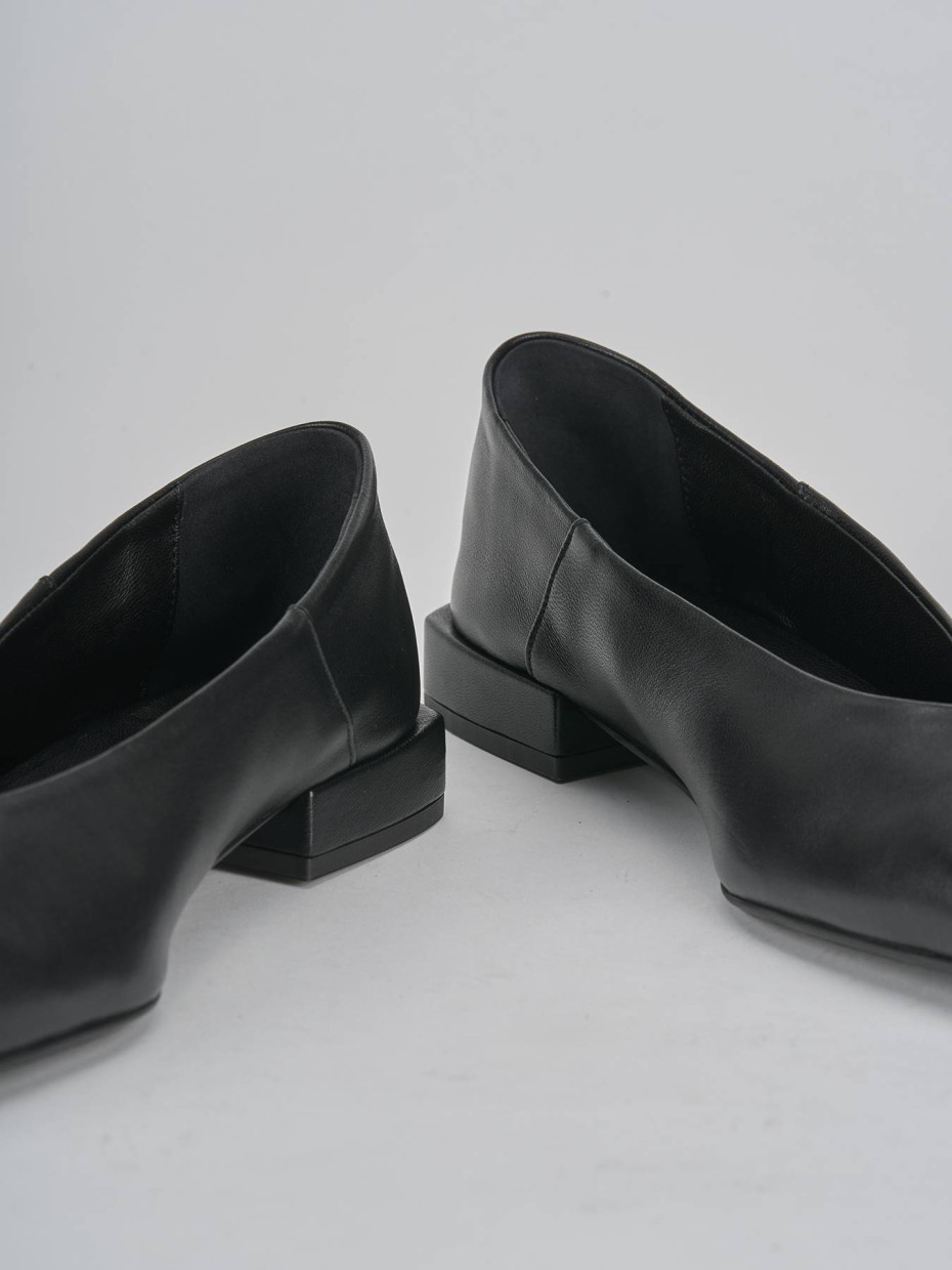 Ballerine tacco 2cm pelle nero
