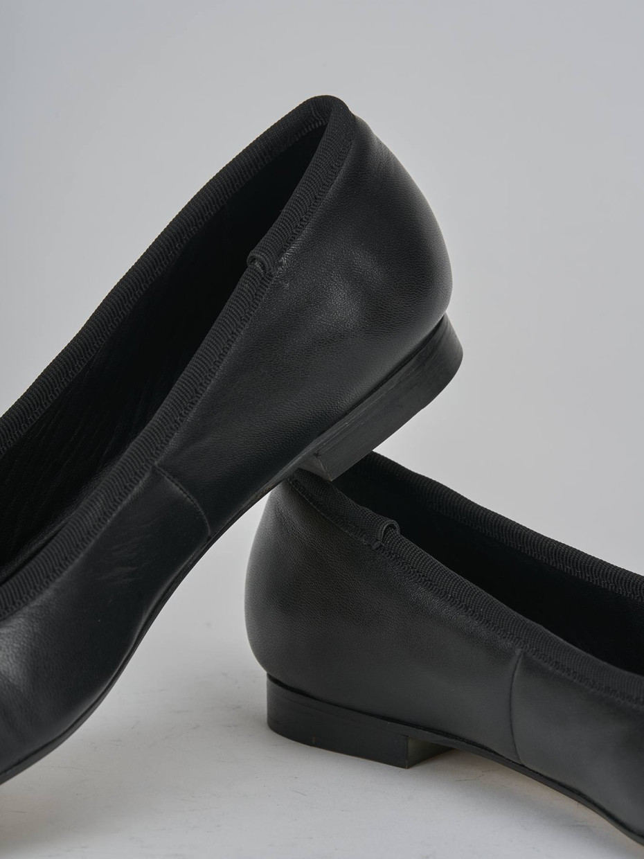 Ballerine tacco 1cm pelle nero
