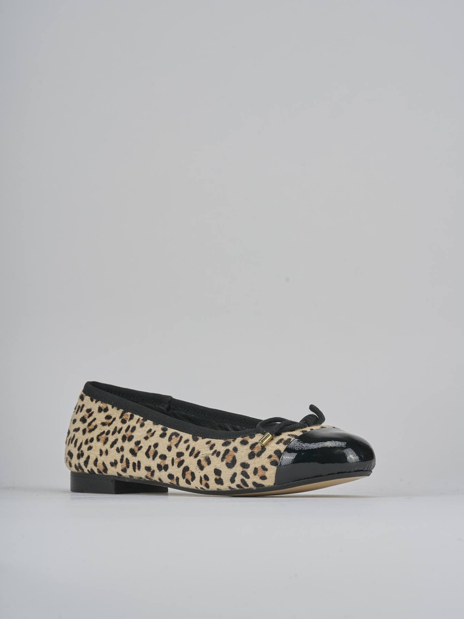 Ballerine tacco 1cm cavallino multicolor