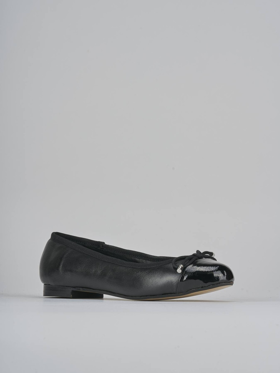 Ballerine tacco 1cm vernice nero