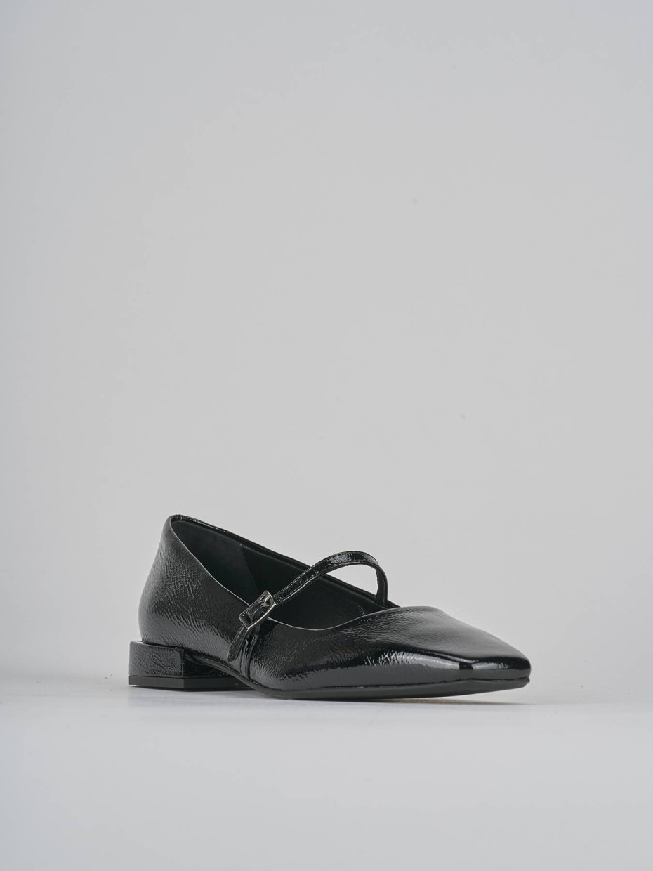 Ballerine tacco 2cm vernice nero