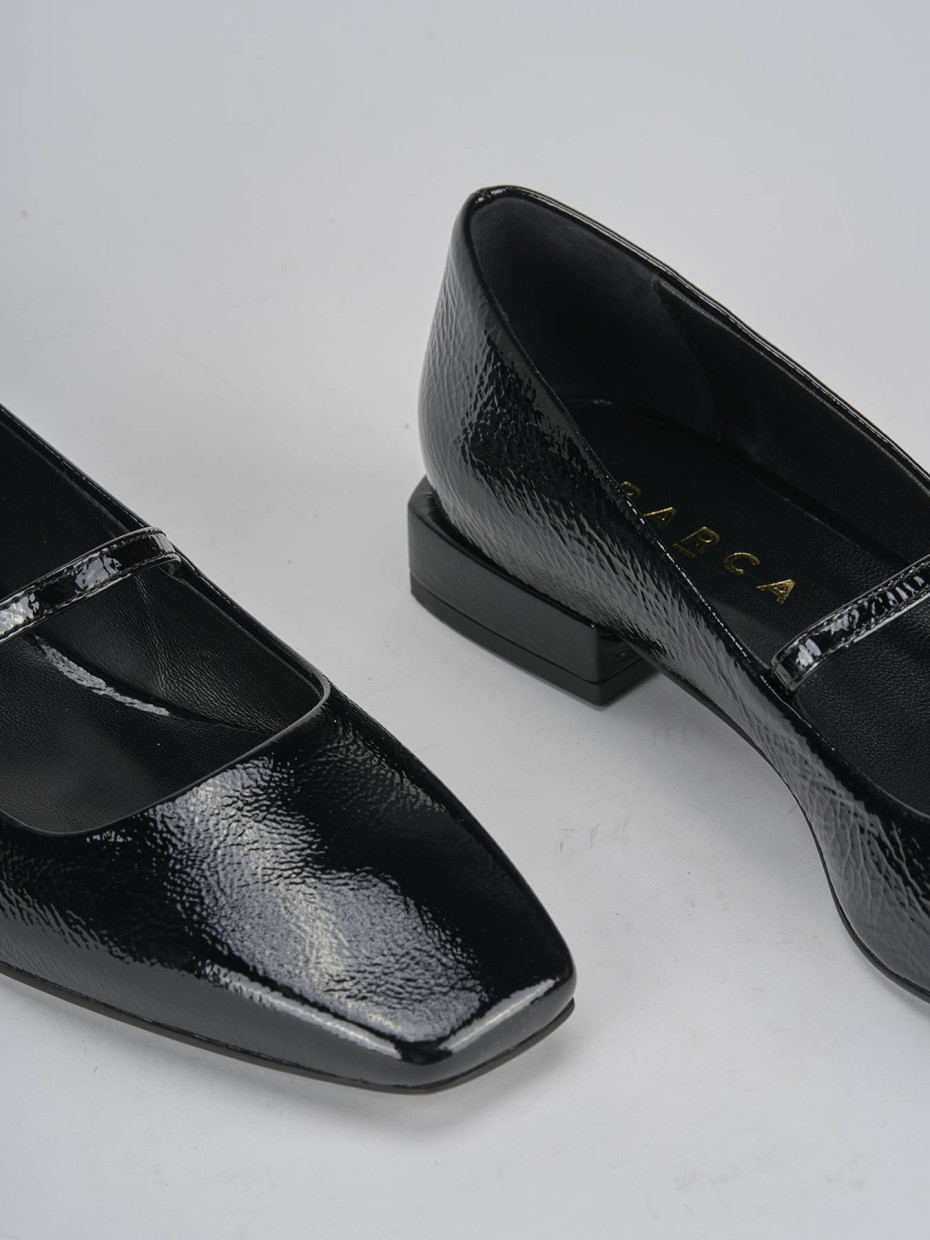 Ballerine tacco 2cm vernice nero