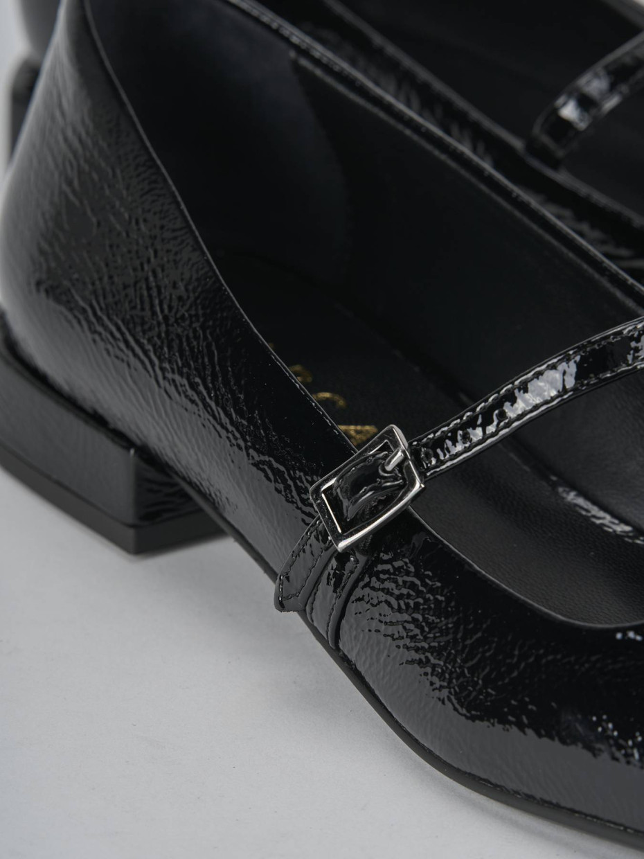 Ballerine tacco 2cm vernice nero