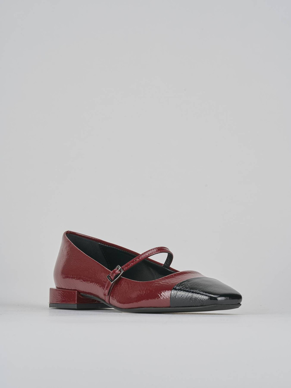 Ballerine tacco 2cm vernice nero