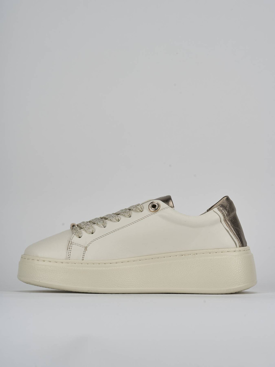 Sneakers pelle beige