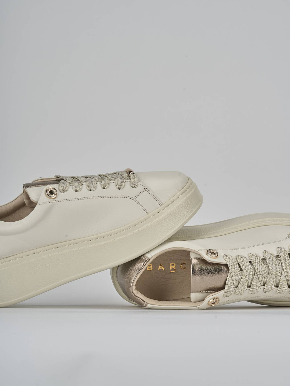 Sneakers pelle beige