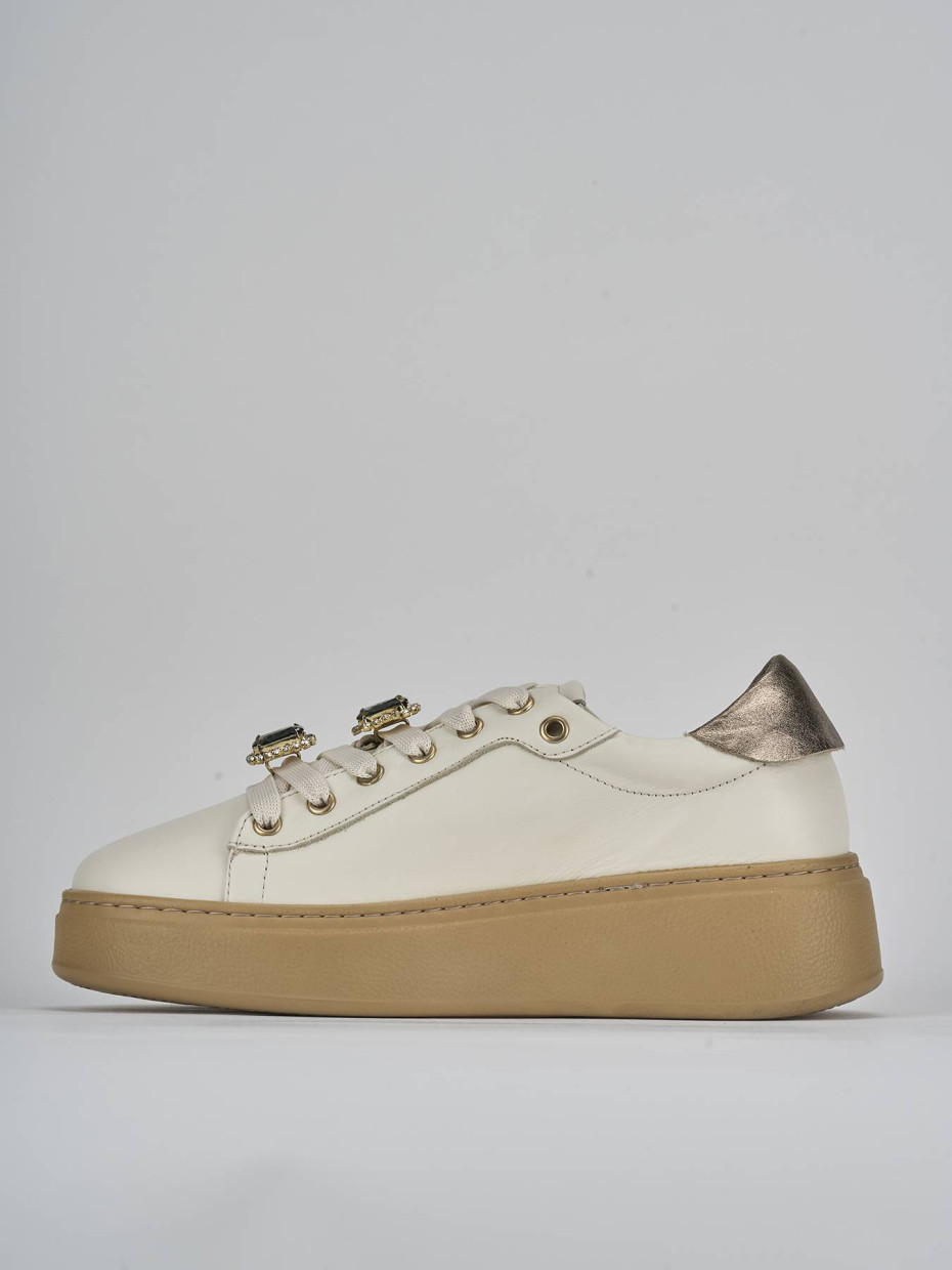 Sneakers pelle beige