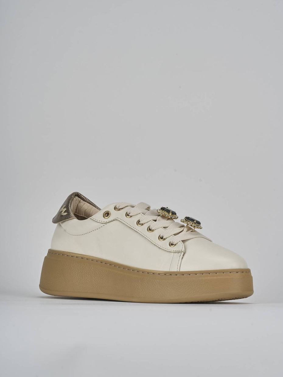 Sneakers pelle beige