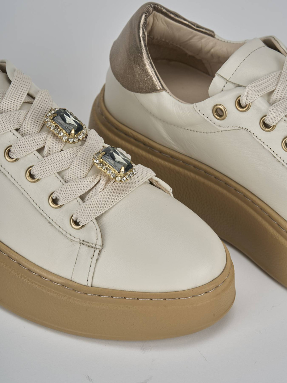 Sneakers pelle beige