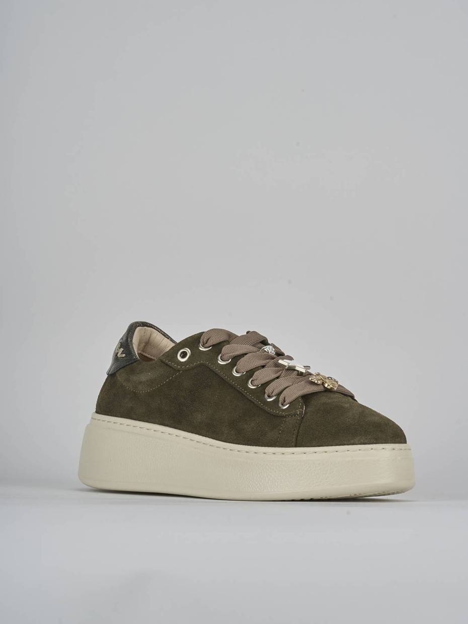 Sneakers camoscio verde