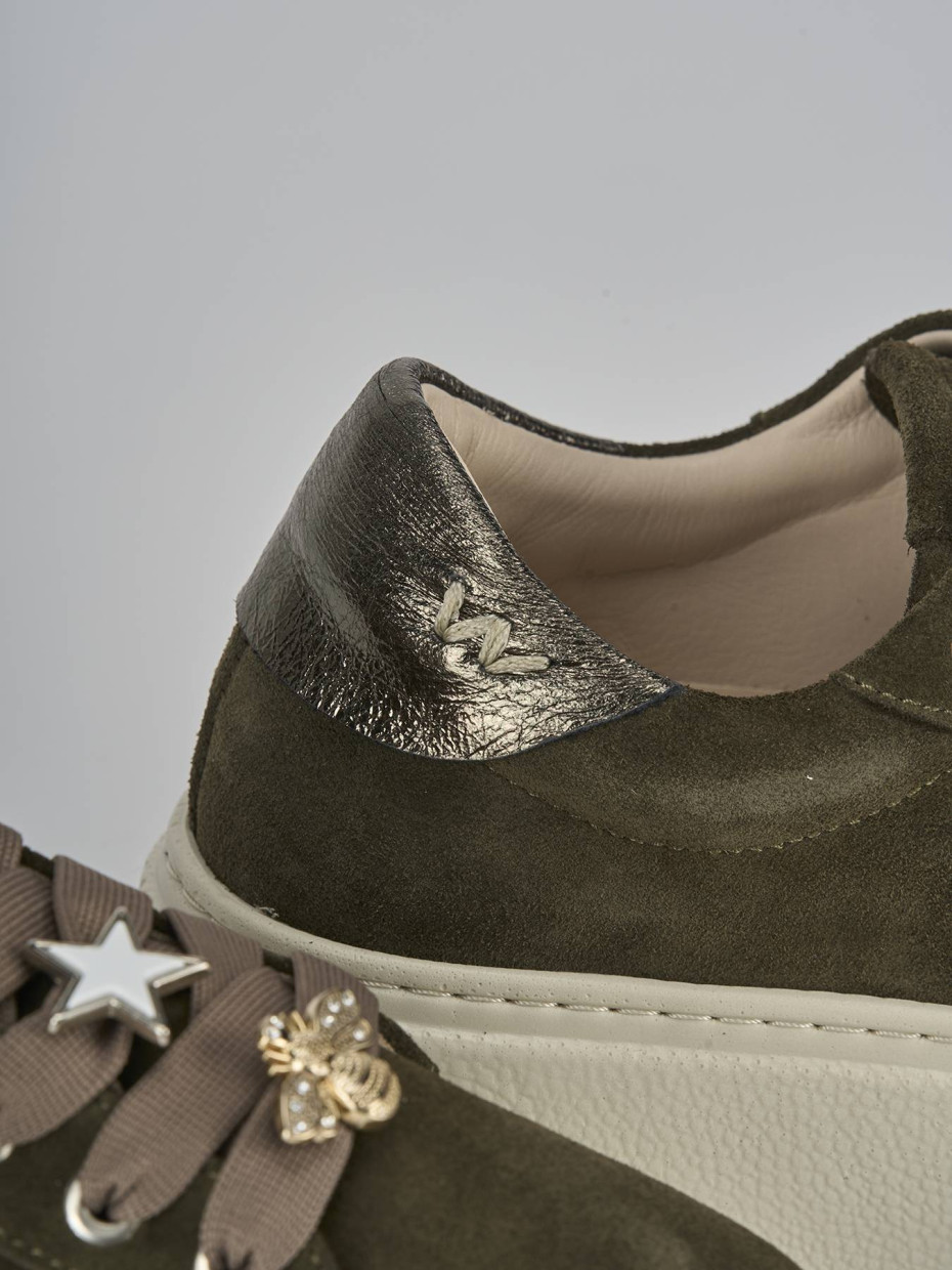 Sneakers camoscio verde