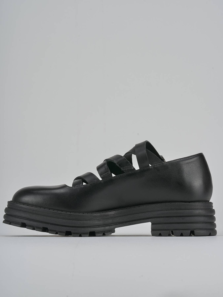 Ballerine tacco 1cm pelle nero