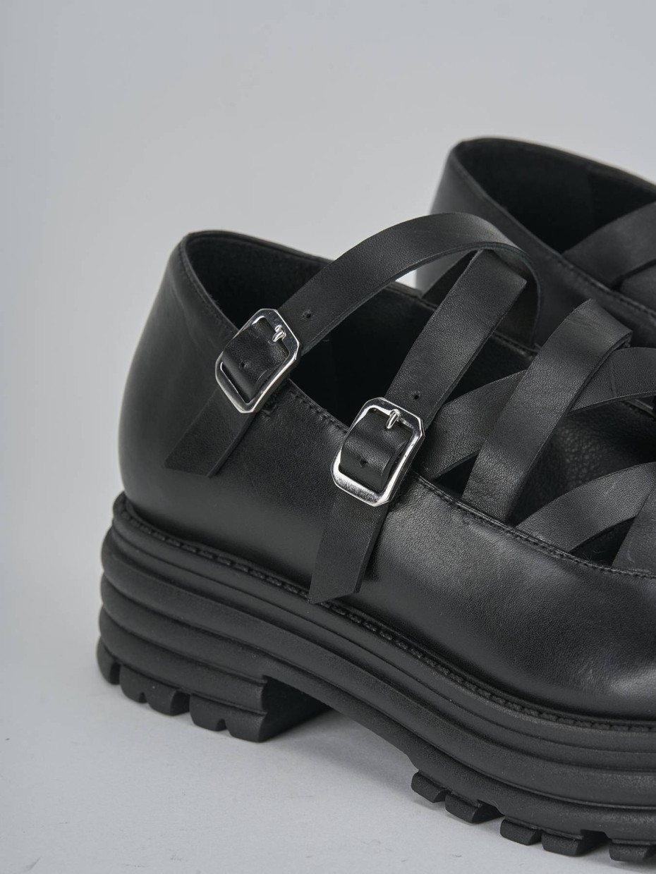 Ballerine tacco 1cm pelle nero