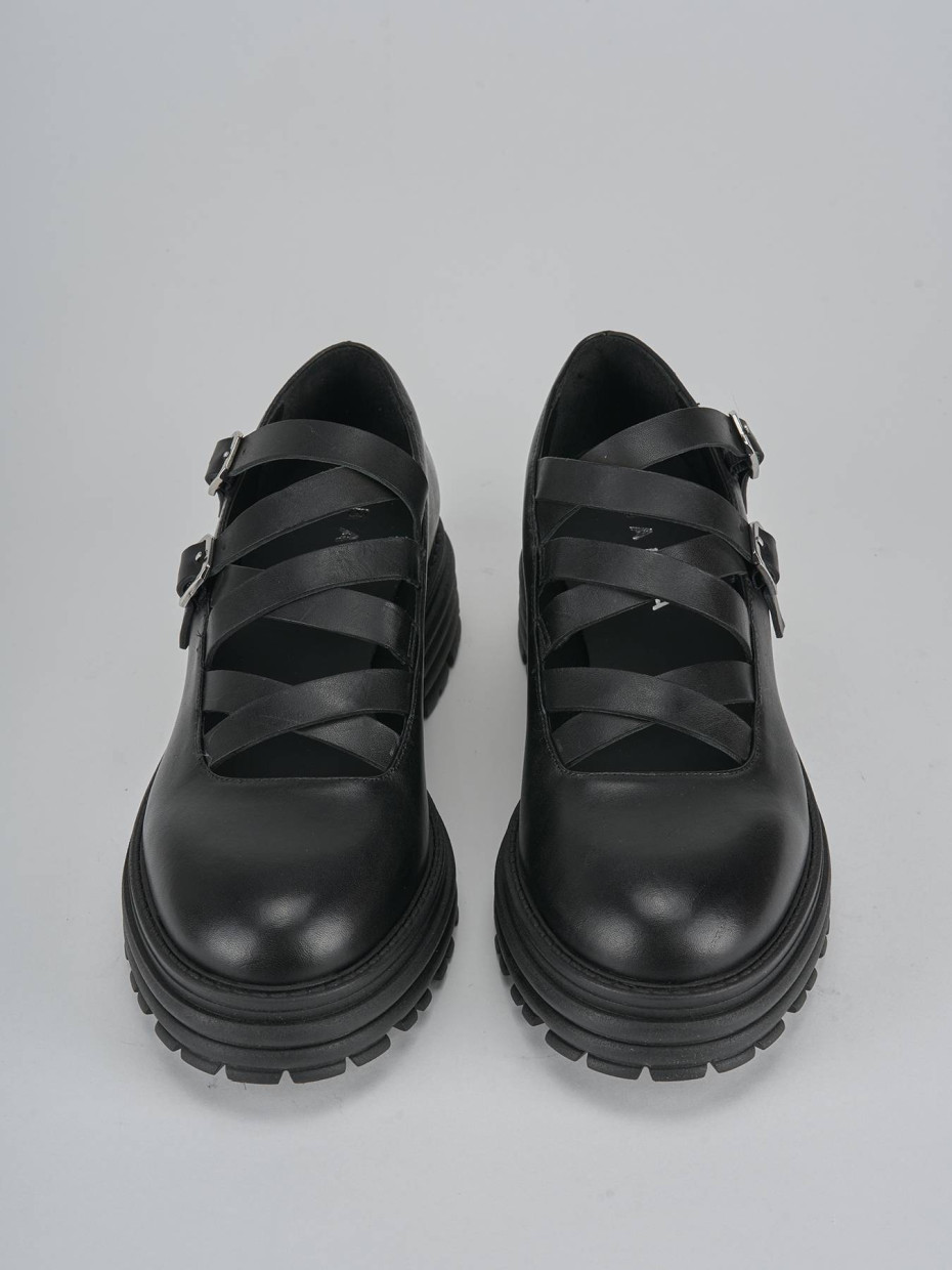 Ballerine tacco 1cm pelle nero