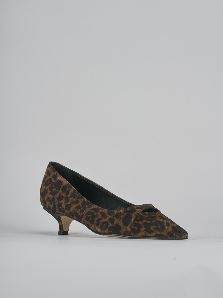 Decollete e slingback tacco 3cm camoscio multicolor Barca Stores