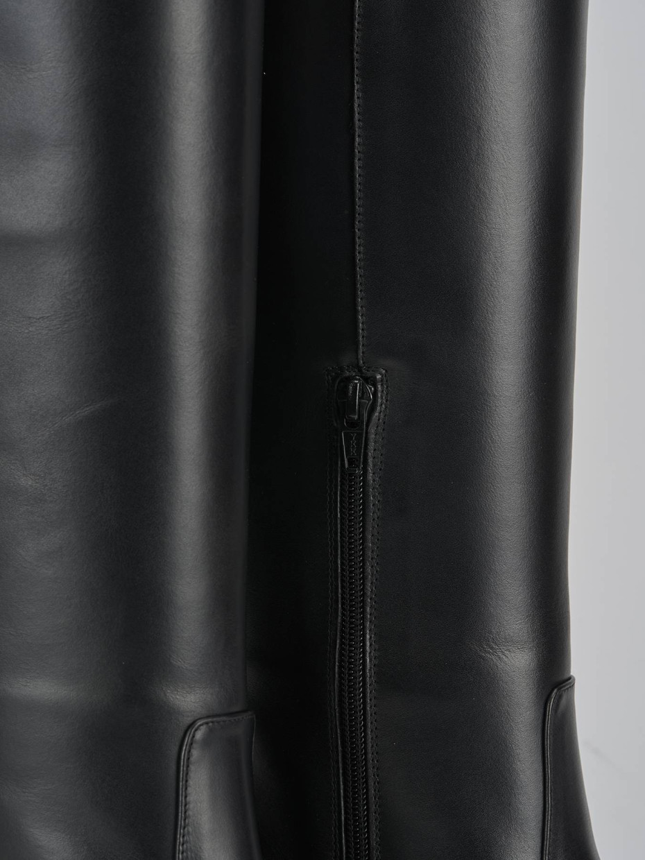 Stivali tacco 6cm pelle nero