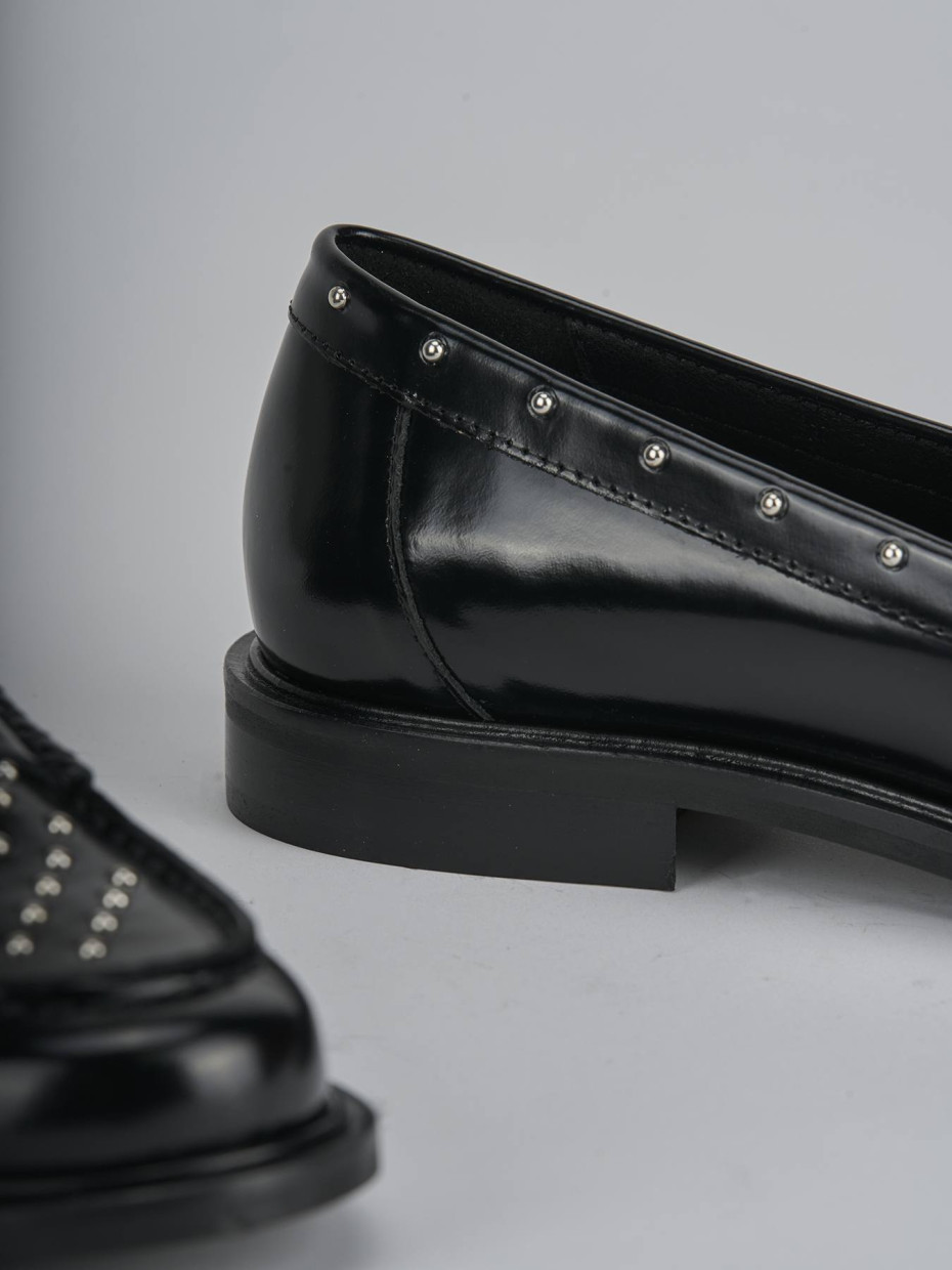 Mocassini tacco 1cm pelle nero