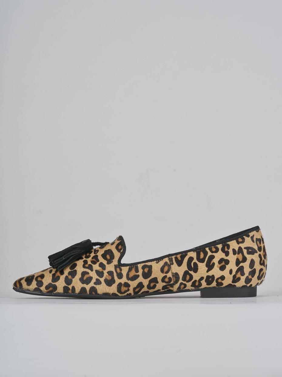 Ballerine tacco 1cm cavallino multicolor