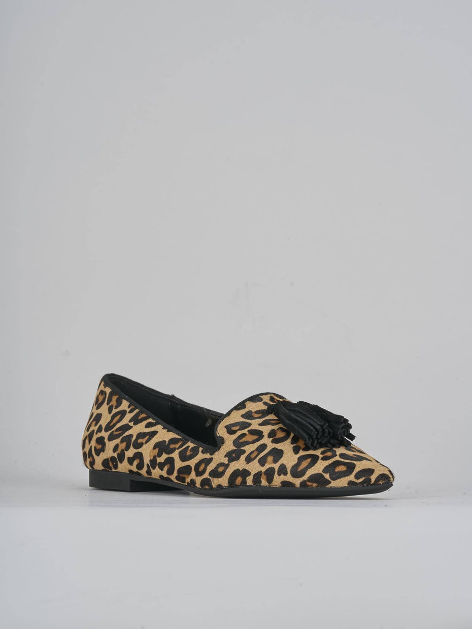 Ballerine tacco 1cm cavallino multicolor