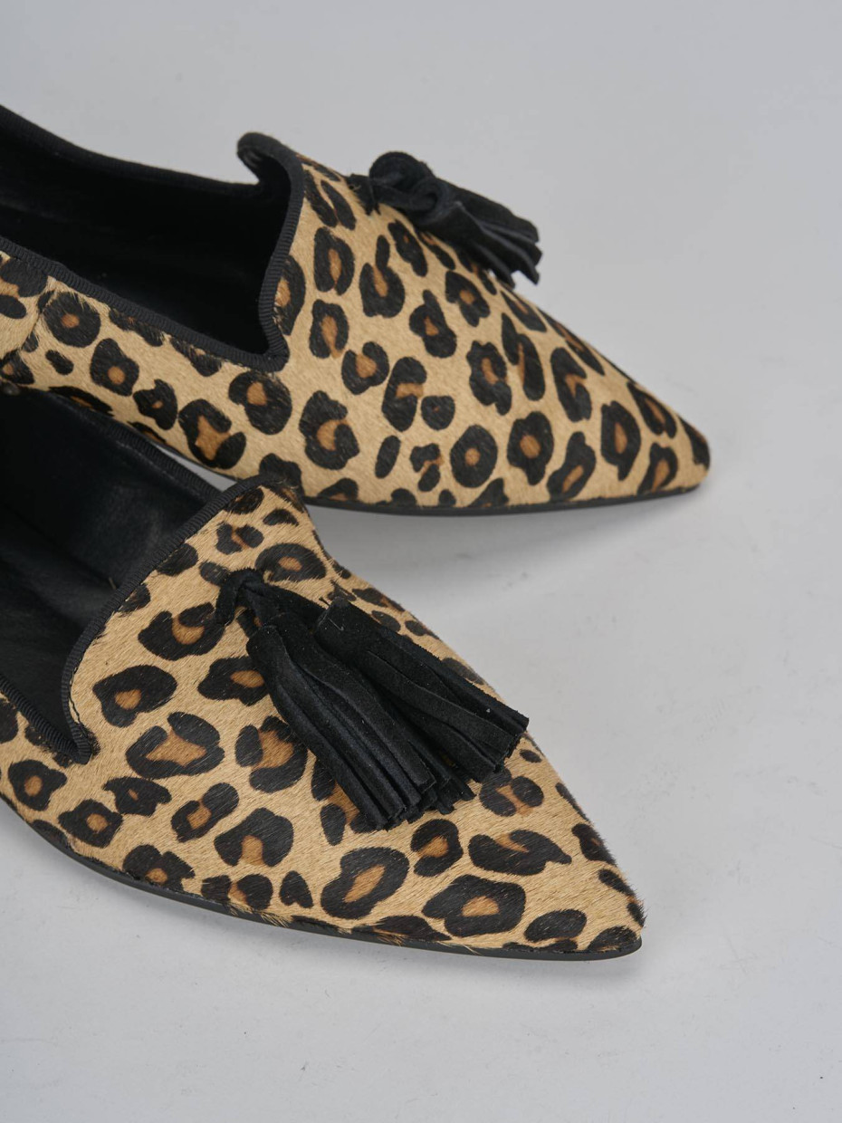 Ballerine tacco 1cm cavallino multicolor