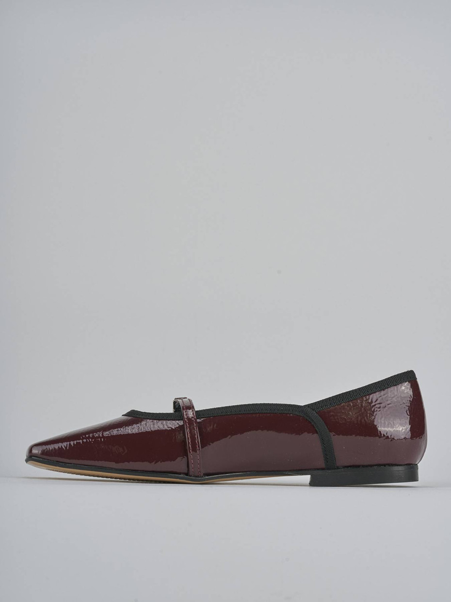 Ballerine tacco 1cm vernice bordo'