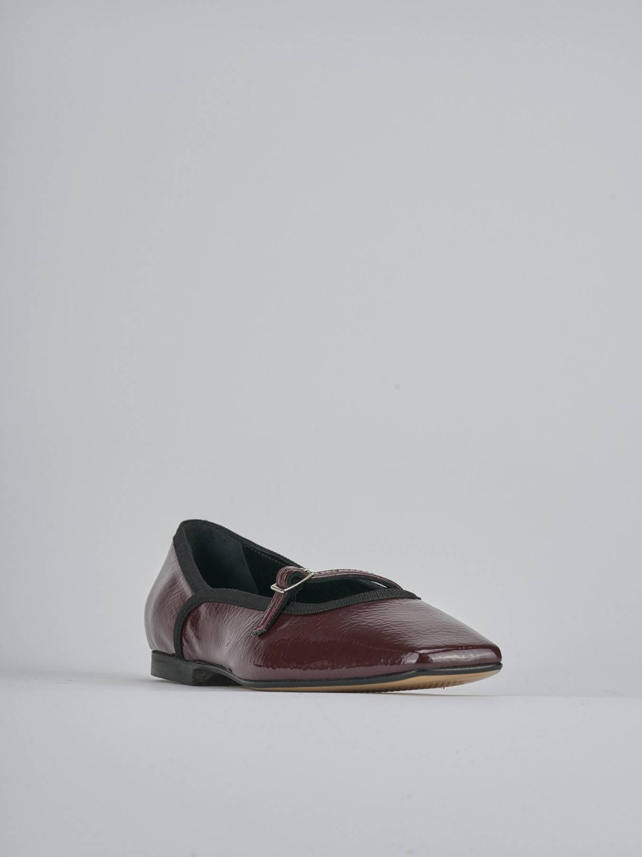 Ballerine tacco 1cm vernice bordo'