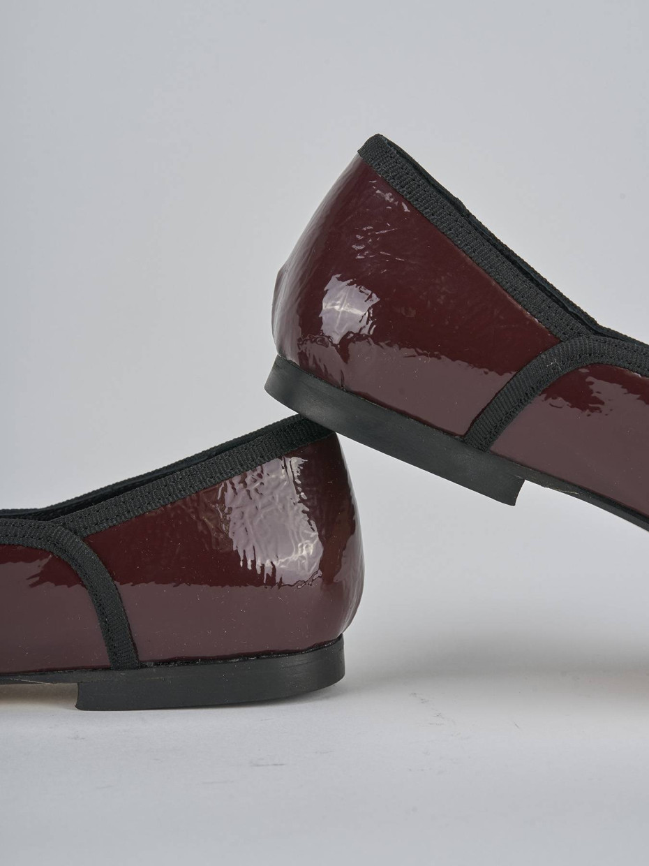 Ballerine tacco 1cm vernice bordo'