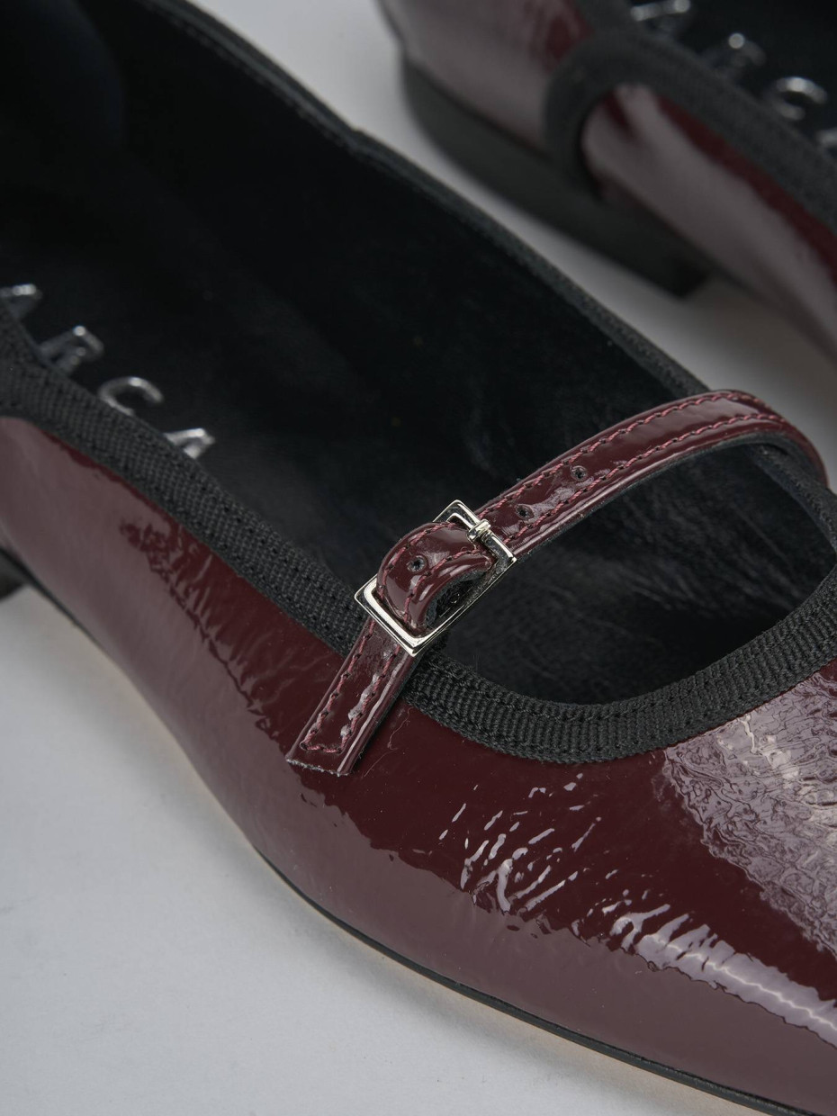 Ballerine tacco 1cm vernice bordo'
