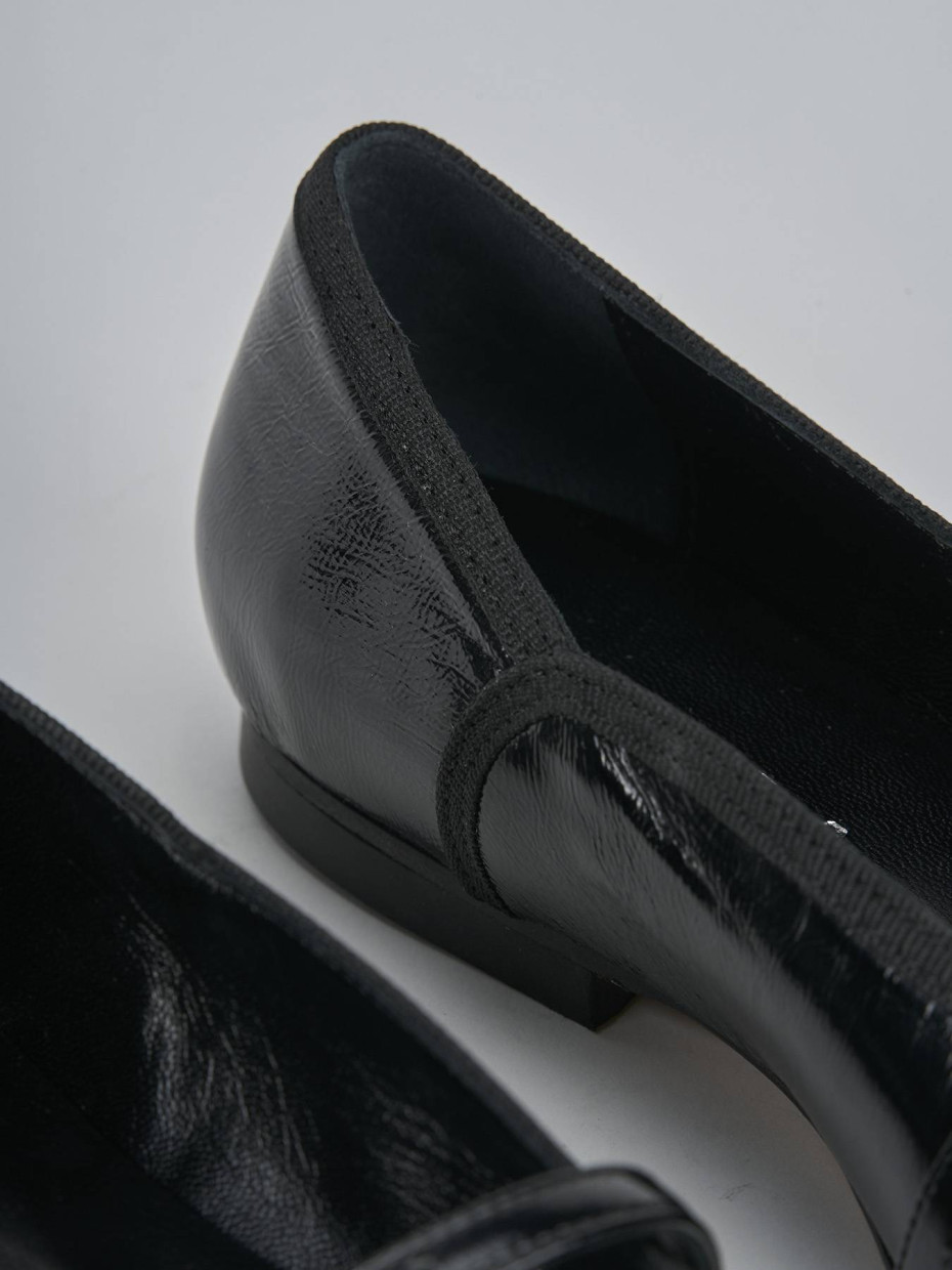 Ballerine tacco 1cm vernice nero