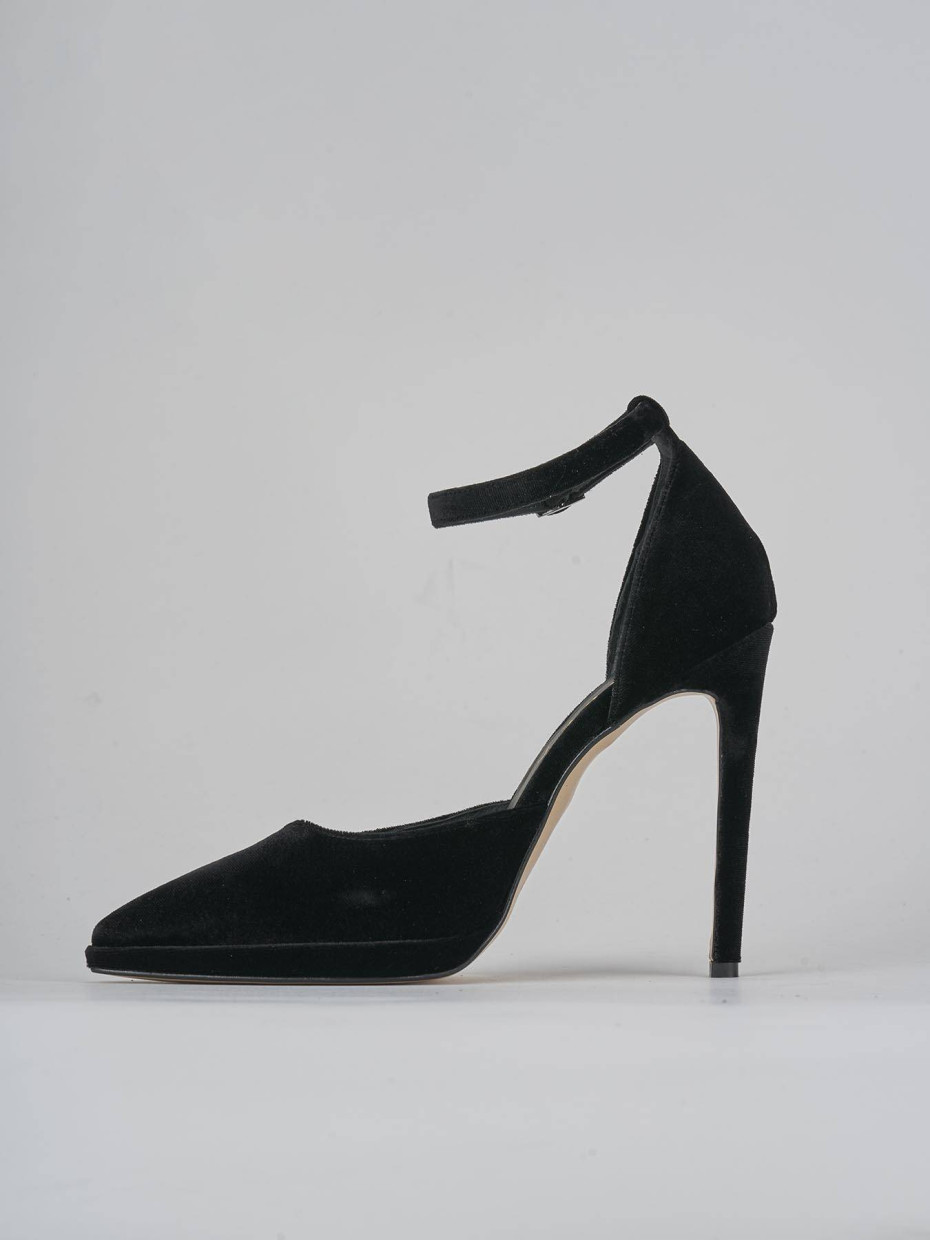 Décolleté e slingback tacco 11cm velluto nero