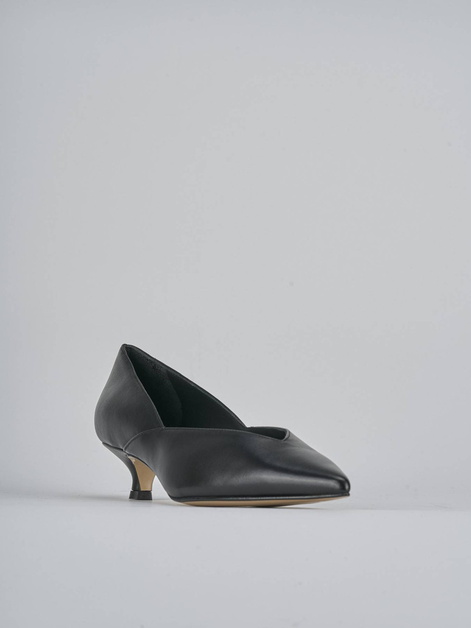 Décolleté e slingback tacco 3cm pelle nero