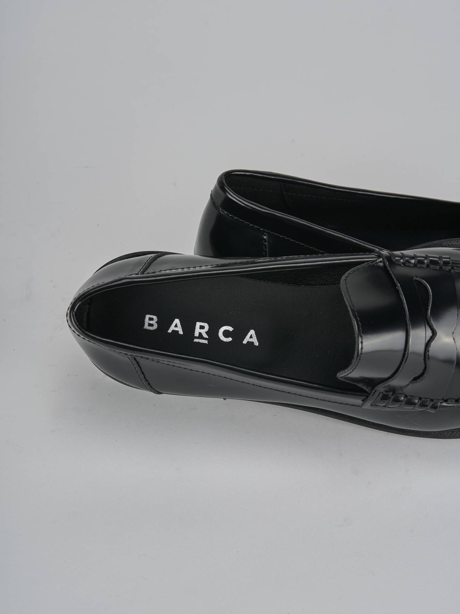 Mocassini tacco 1cm pelle nero