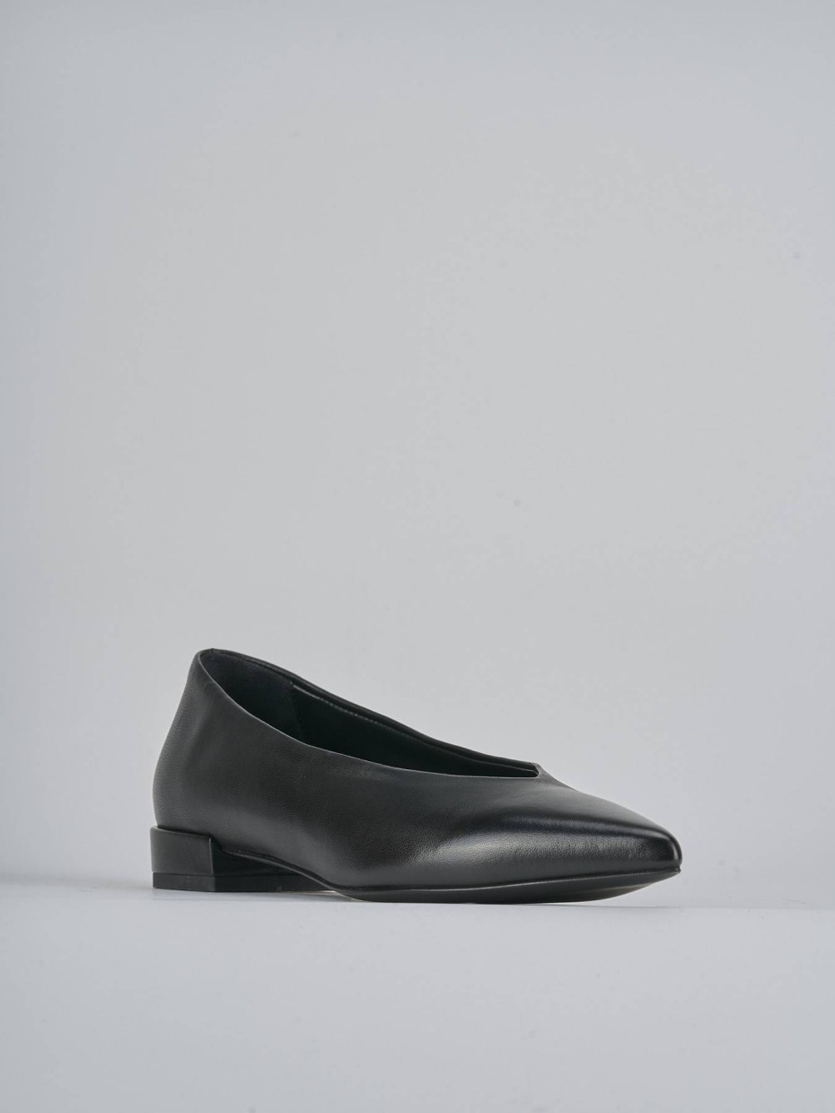 Ballerine tacco 2cm pelle nero