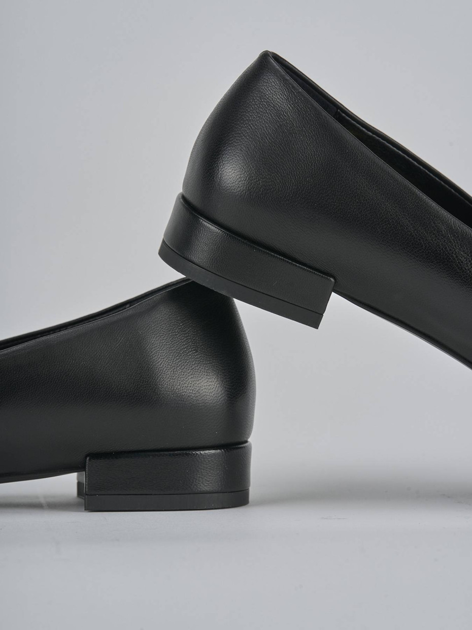 Ballerine tacco 2cm pelle nero