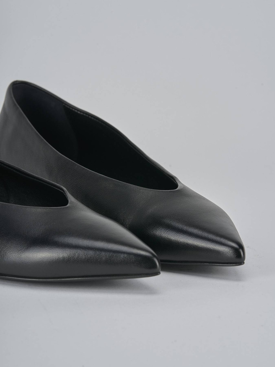 Ballerine tacco 2cm pelle nero
