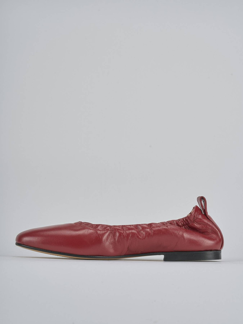Ballerine tacco 1cm pelle rosso