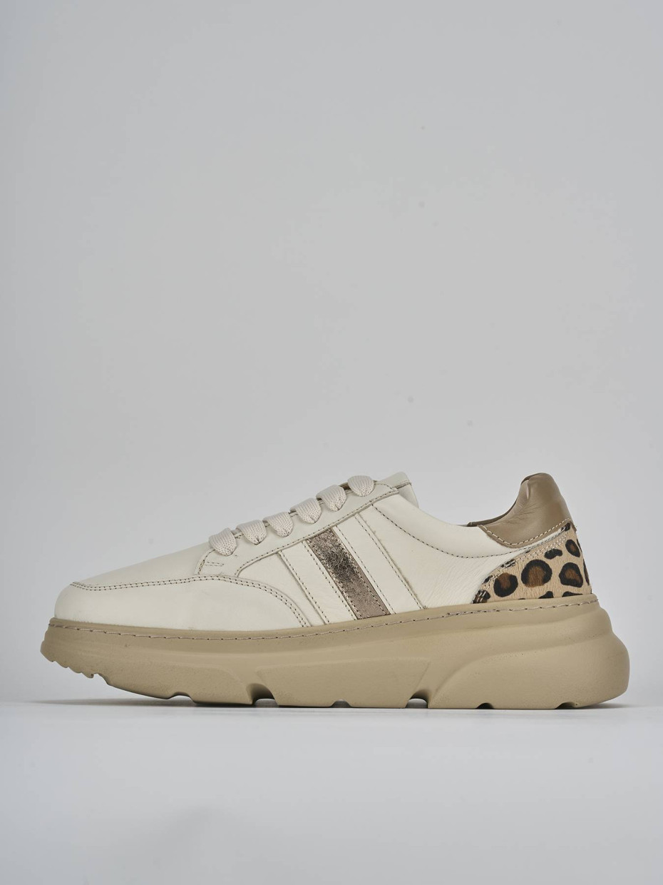 Sneakers pelle beige