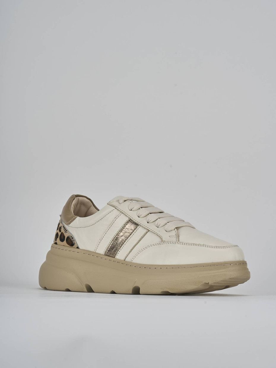 Sneakers pelle beige