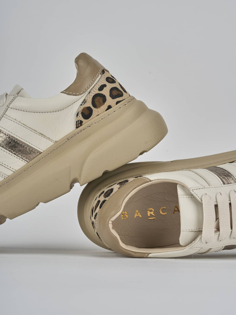 Sneakers pelle beige