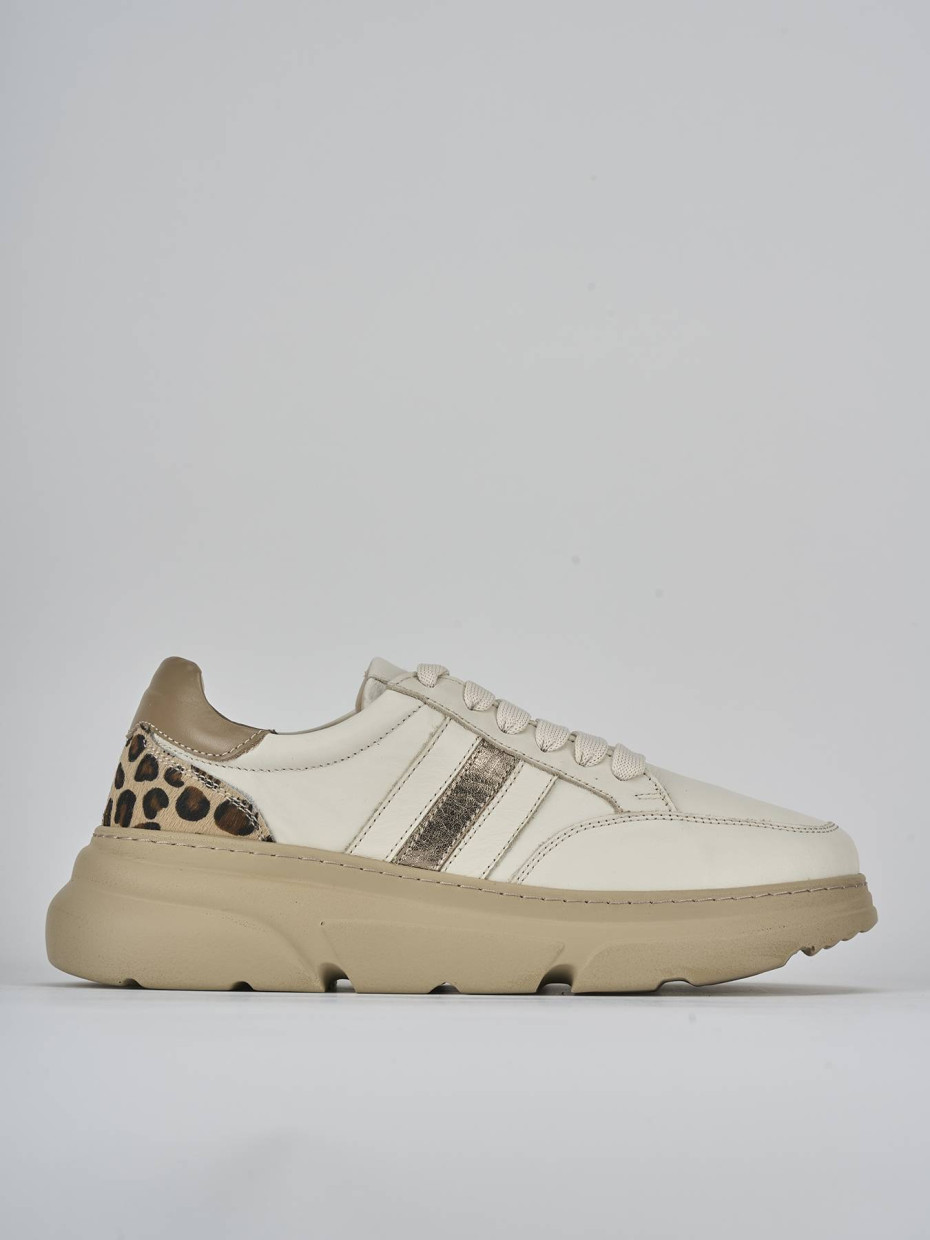 Sneakers pelle beige