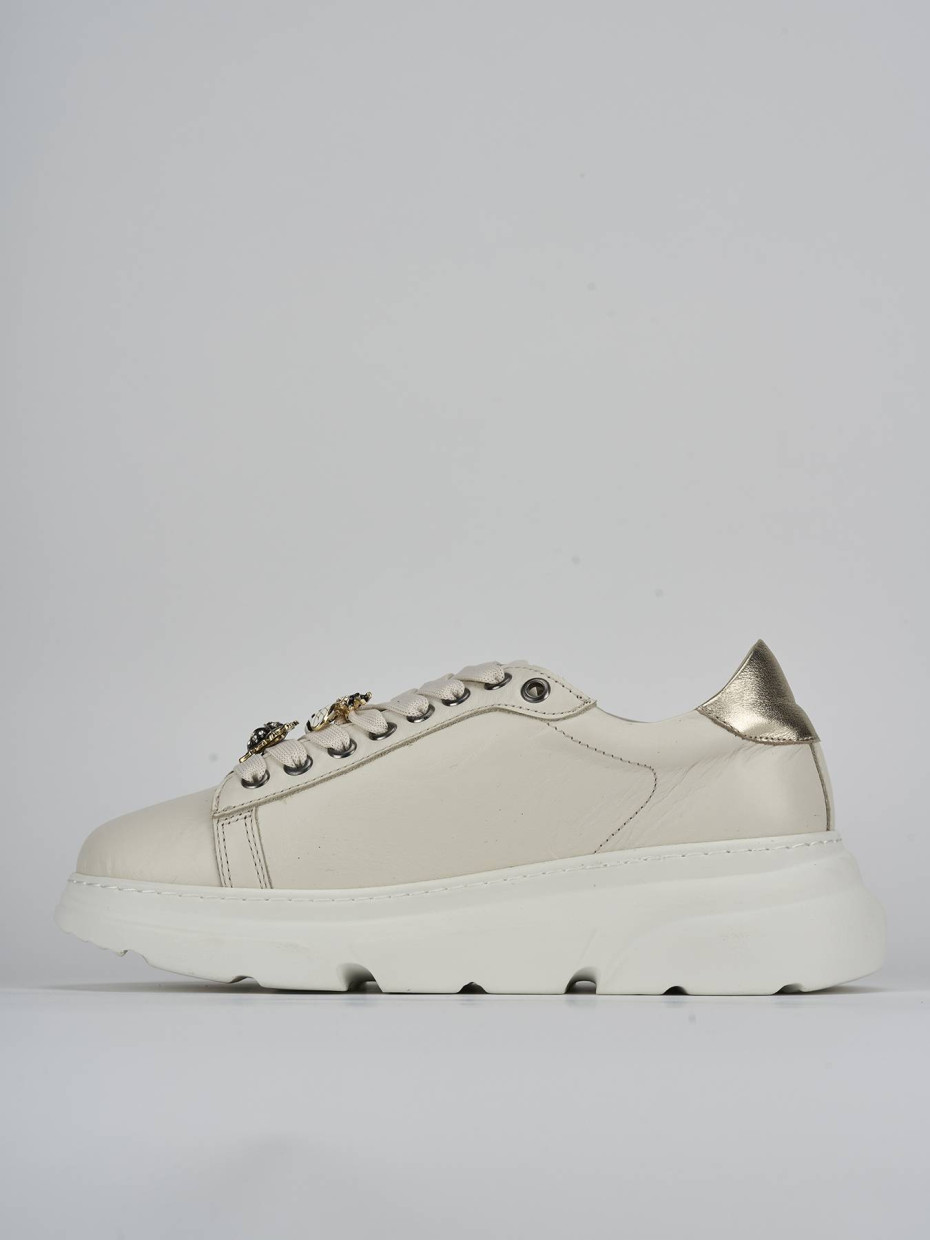 Sneakers pelle beige