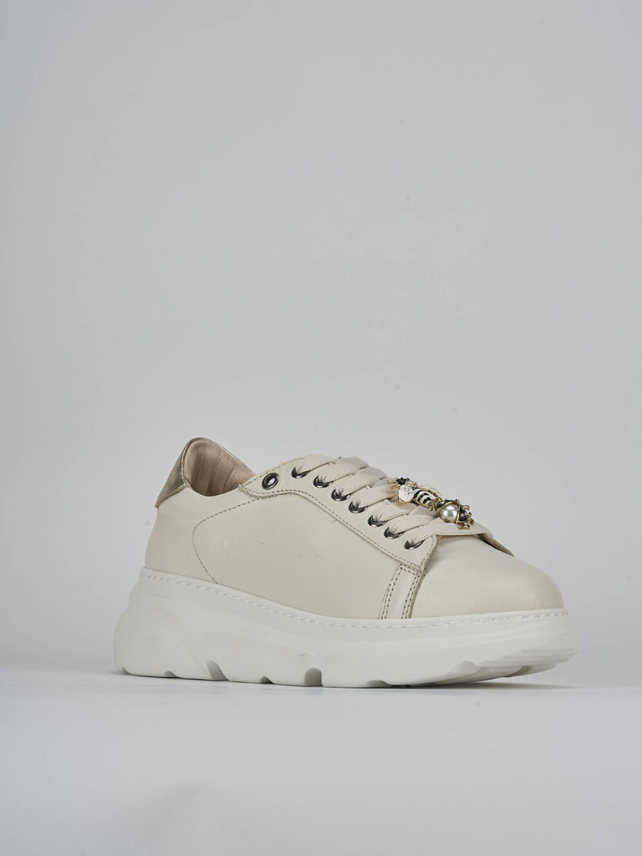 Sneakers pelle beige
