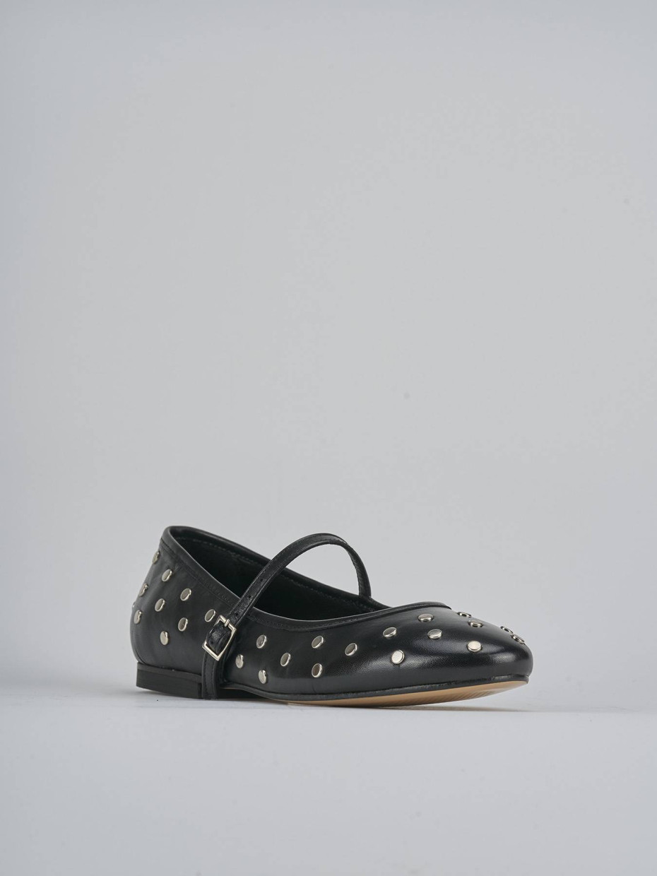 Ballerine tacco 1cm pelle nero