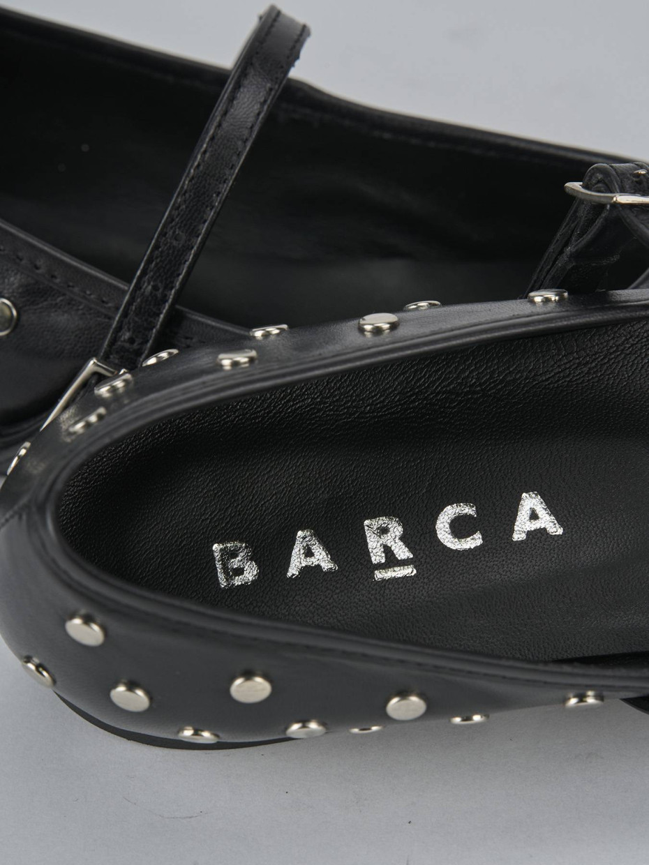 Ballerine tacco 1cm pelle nero